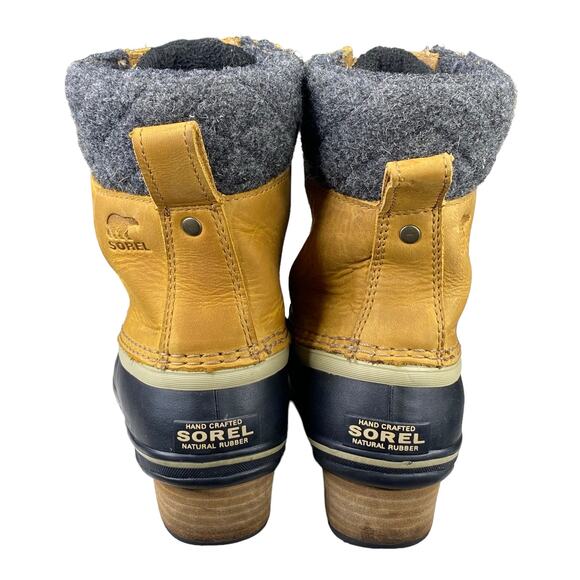 Sorel Women's Slimpack Tan Leather Lace II Duck Boot Size US 7 - Picture 8 of 10